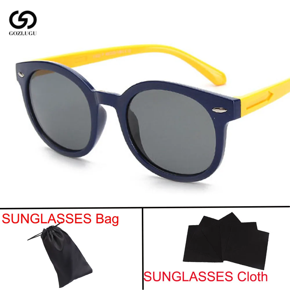 GOZLUGU милые поляризованные детские солнцезащитные очки для девочек мальчиков UV400