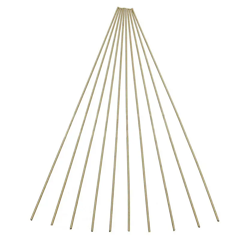 

50pcs 1.6mm*250mm Easy Melt Brass Welding Rods Low Temperature Wire Brazing Soldering Rod No Need Solder Powder