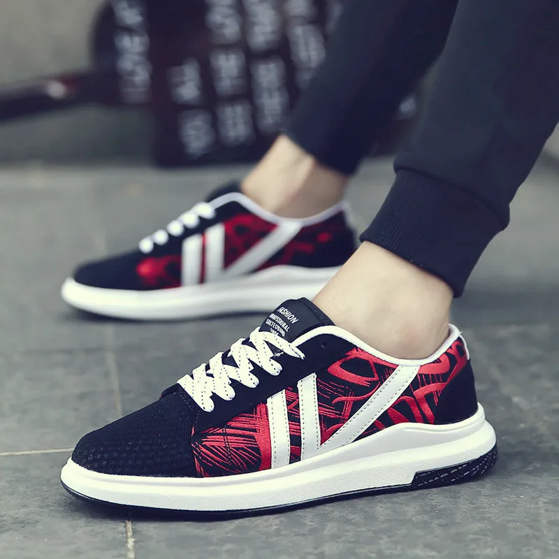 

2019 fashion casual shoes sports running shoes men's flat outdoor sports mesh shoes breathable sports training walking shoes