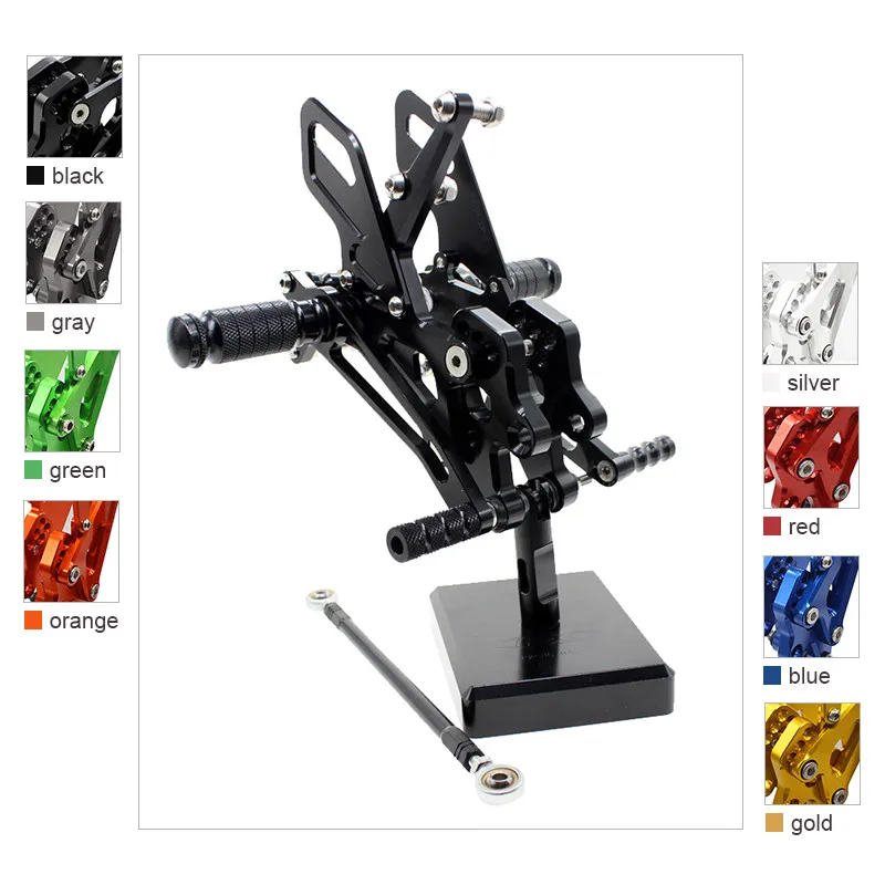 CNC алюминиевый мотоцикл Rearset мотоцикл подножка задние наборы регулируемая подножка для Kawasaki ZX10R ZX 10R ZX10 R 2004-2005