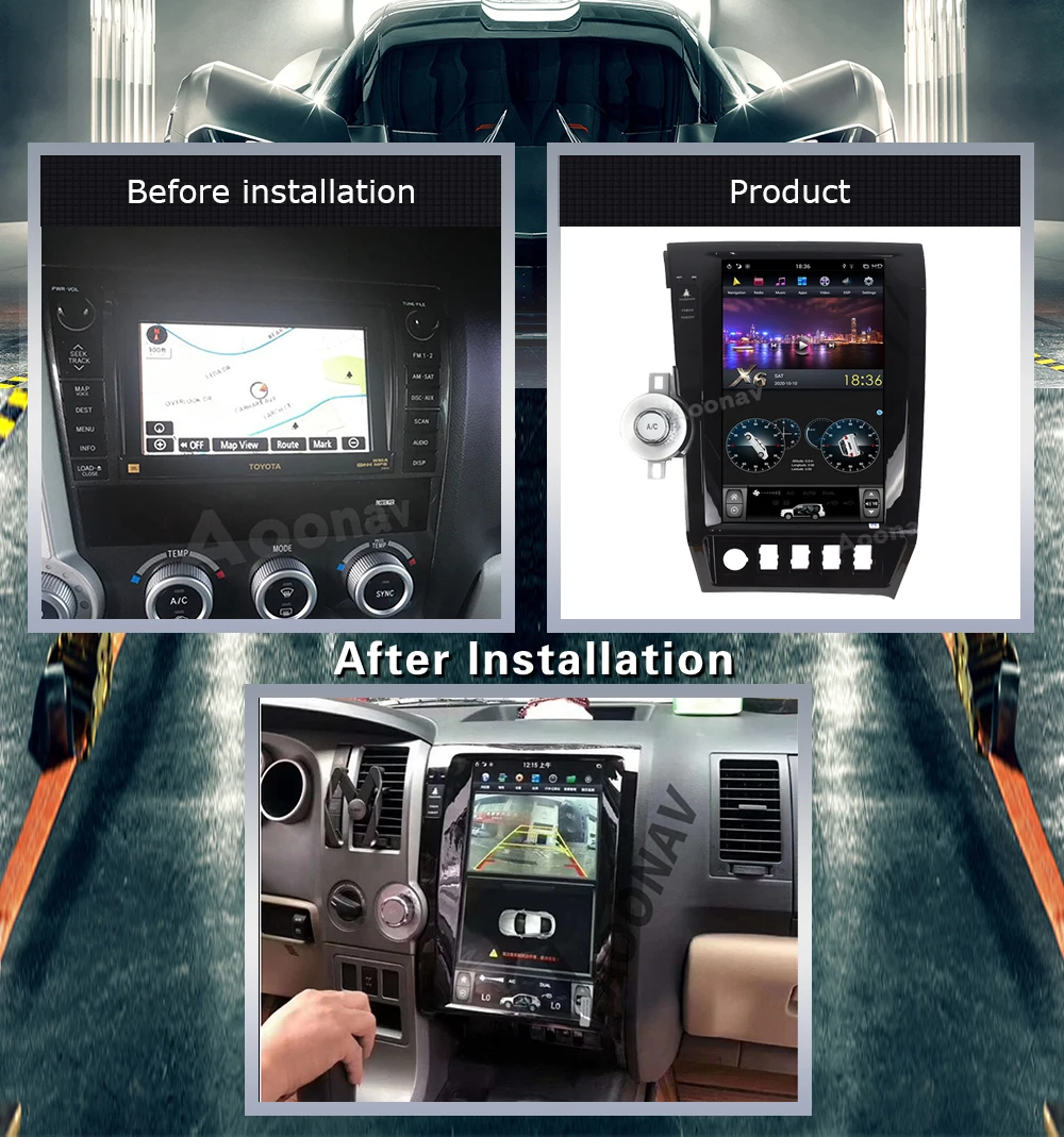 13 6 дюймовый Android автомобильный GPS Радио мультимедийный плеер для TOYOTA Tundra 2007-2011