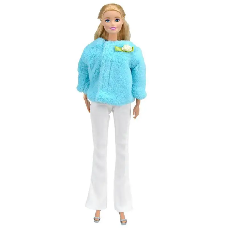 2 шт./компл. аксессуары для кукол зимняя одежда теплое меховое пальто плюшевое