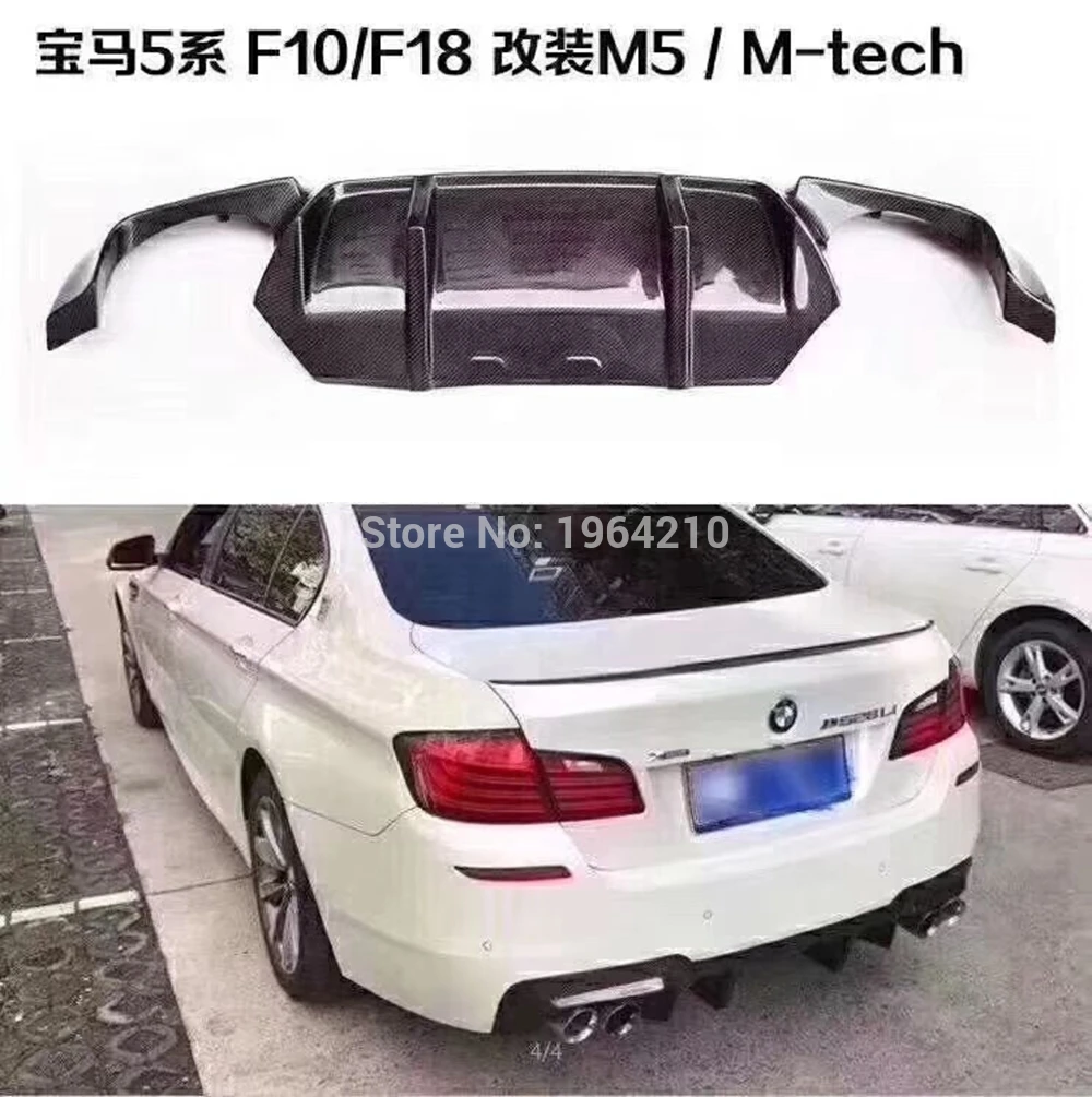 

Диффузор для заднего бампера из углеродного волокна для BMW F10 M5 Sedan 2012-2017, автомобильный бампер, спойлер для губ, протектор, Стайлинг автомоби...