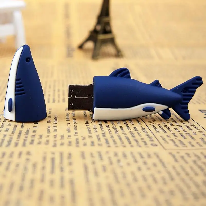 Силиконовый флеш накопитель shark usb 64 ГБ 32 2 0 для фотосъемки подарки карта памяти 128