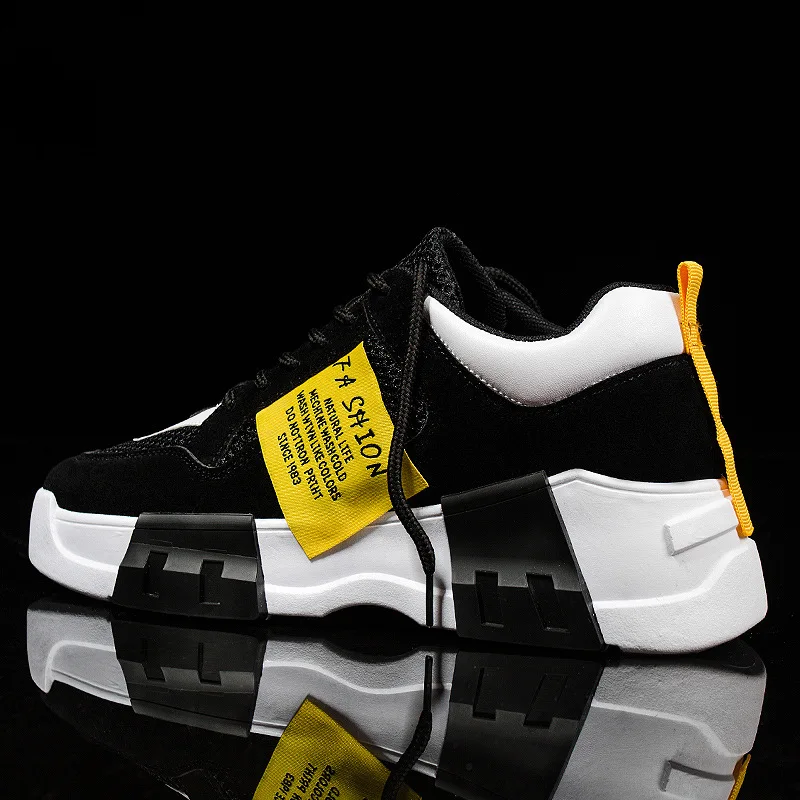 Кроссовки мужские на толстой подошве повседневная обувь модные уличные с