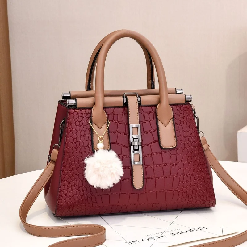 

Women Bag 2022 New European and American Crocodile Pattern Handbag Fashion Luxury Large Capacity One-shoulder Diagonal Bag Women