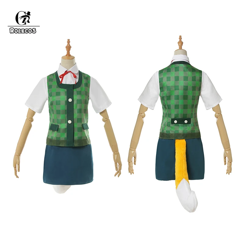 ROLECOS Animal Crossing Isabelle Cosplay Costume - Women’s New Horizons Game Uniform with Tail and Headwear image 4