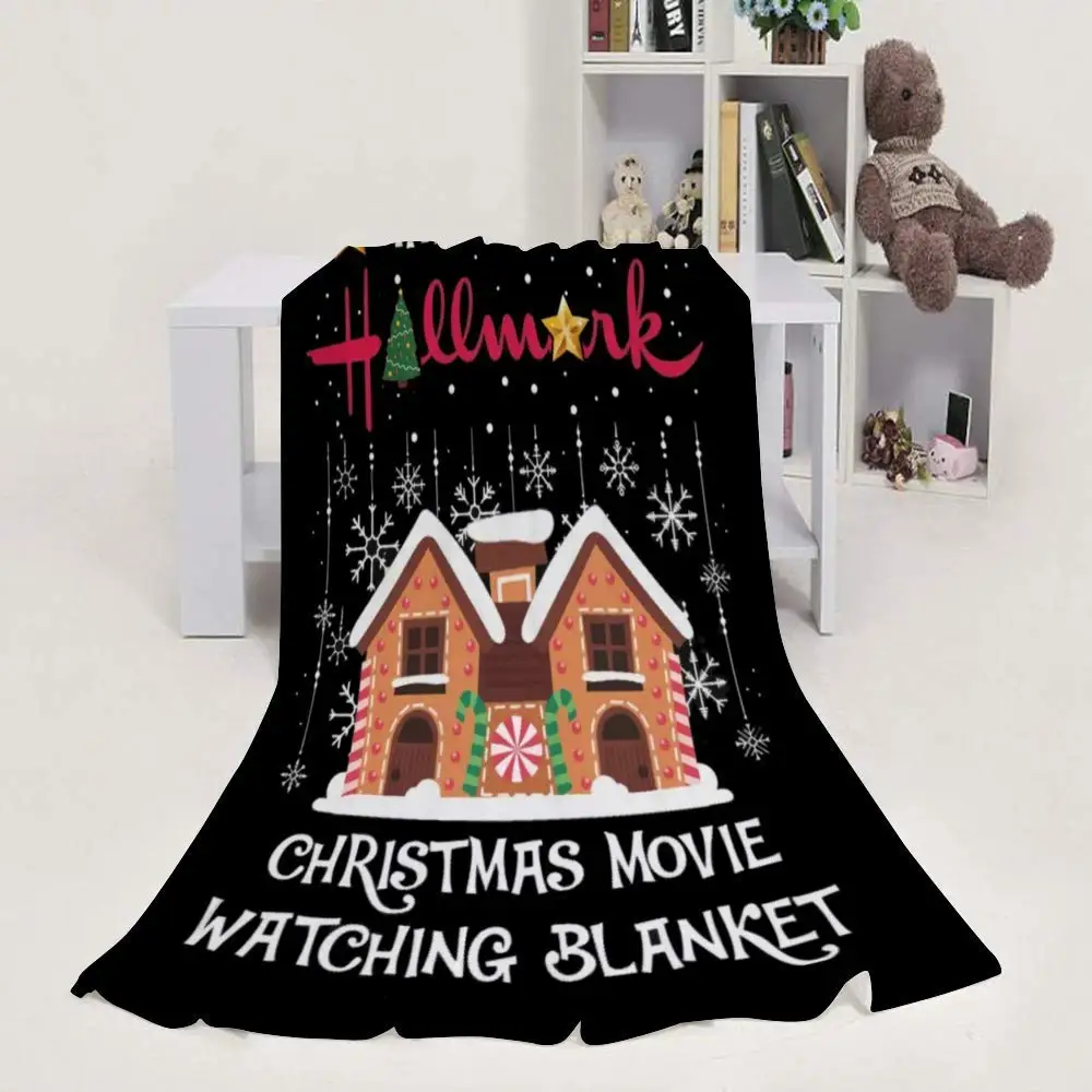 

Christmas Movie Watching Blanket Lightweight Flannel Fleece Throw Blankets All-Season for Bed/Couch/Sofa