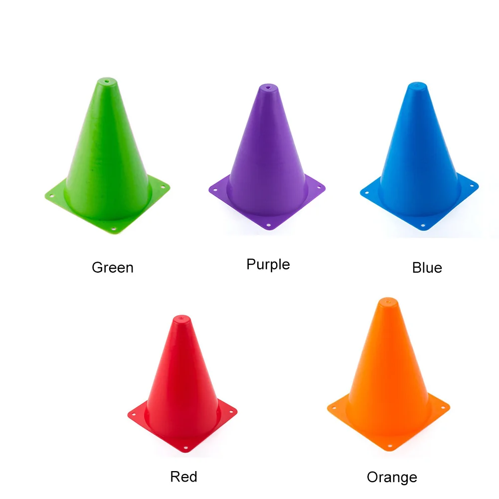 

10pcs Home Solid Easy Storage Traffic Cone Road Pile Basketball Training Equipment Outdoor Football With Hole Barrier Bucket
