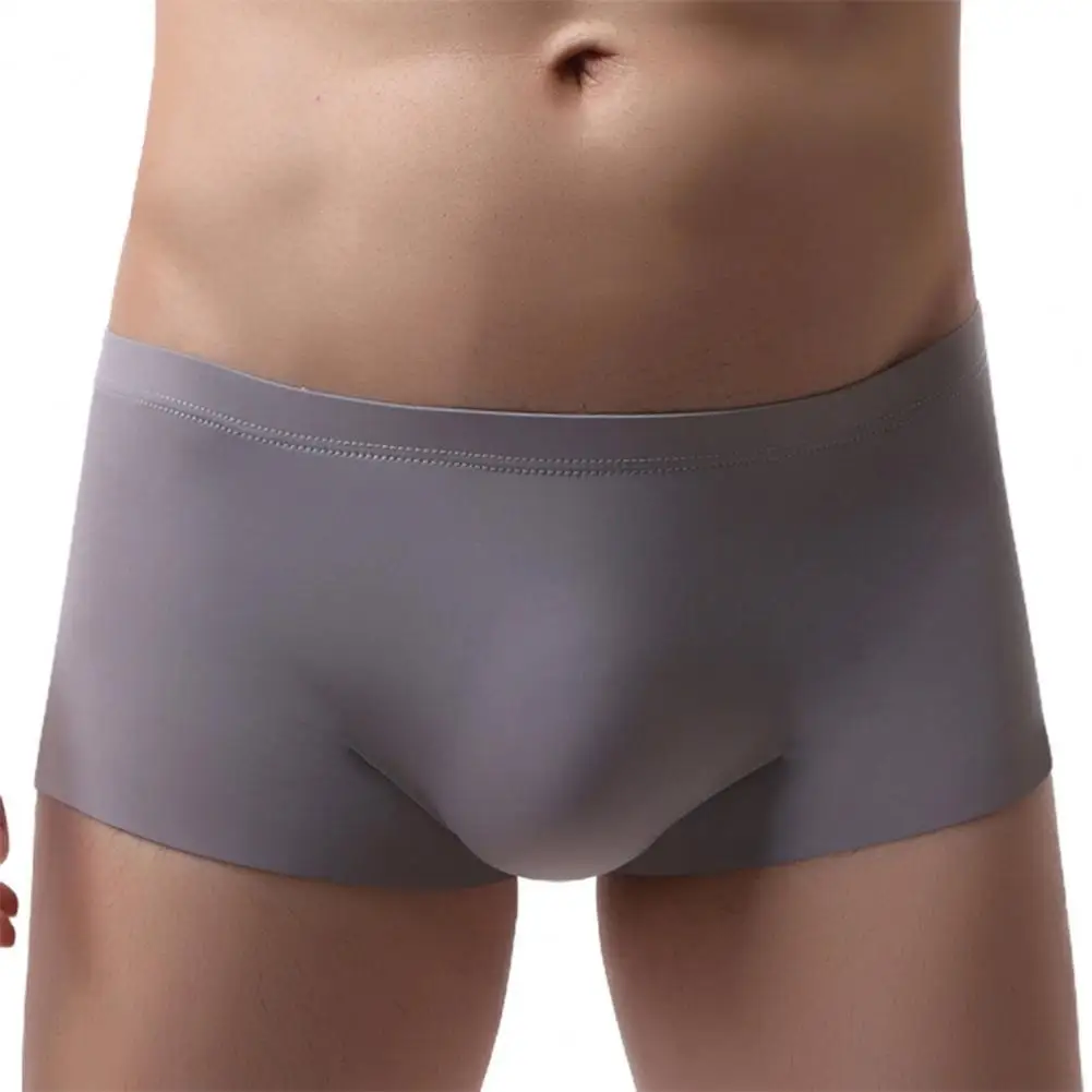 

Men U Convex Ice Silk Underpants Fashion New Panties Seamless Super Thin Boxer Underwear