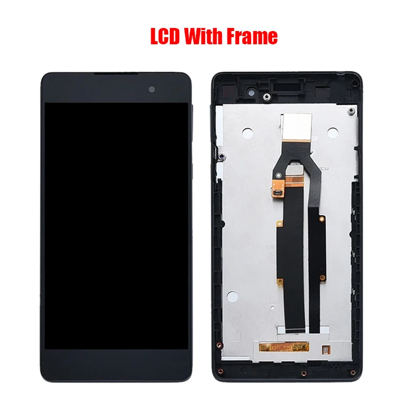 For Sony Xperia E5 F3311 F3313 C1604 LCD screen assembly with front case touch glass With repair parts Display Black White | Мобильные
