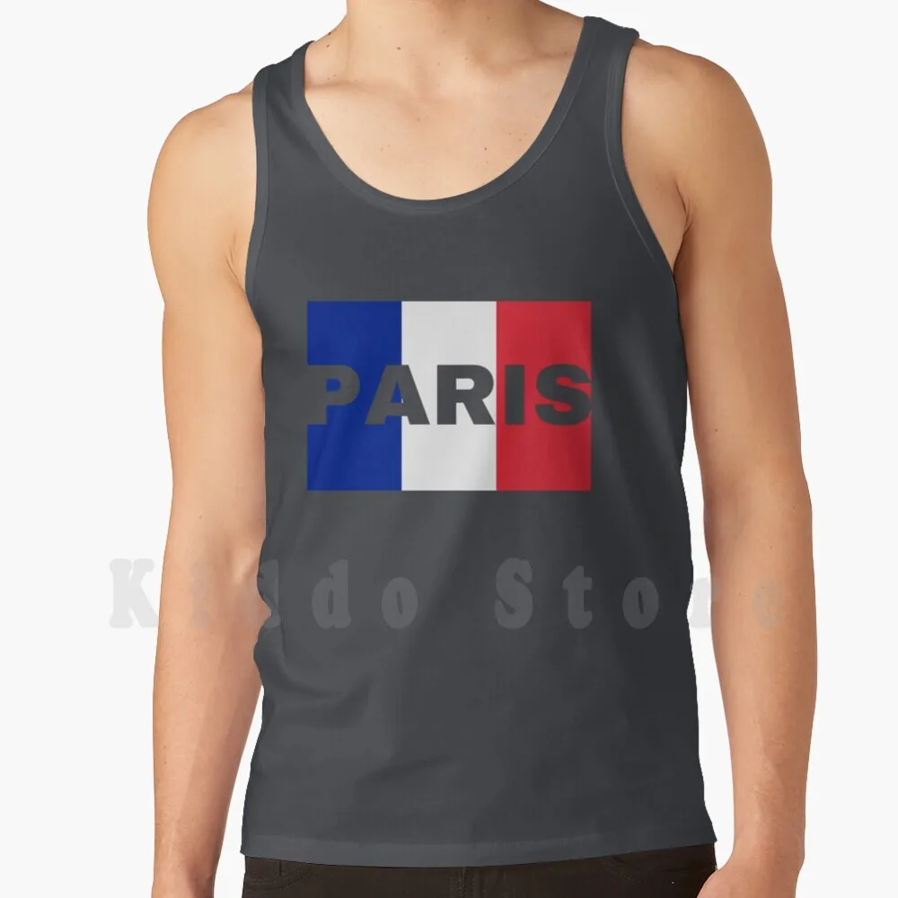 

Майка с прозрачным текстом и флагом Парижа, 100% хлопок, французский флаг Парижа, французский флаг