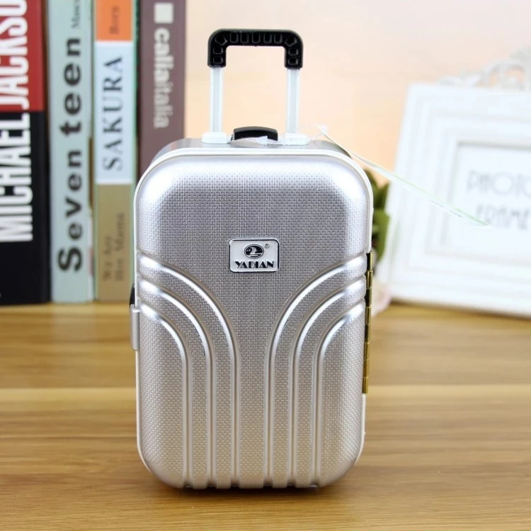 

21.56-2034mini roller travel suitcase candy box pOO creative wedding candy box luggage trolleyy toy small