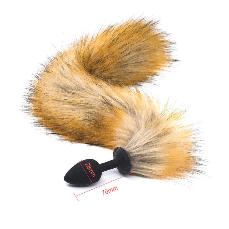 Анальная пробка из Анальное удовольствие силикона лисий хвост для игр взрослых