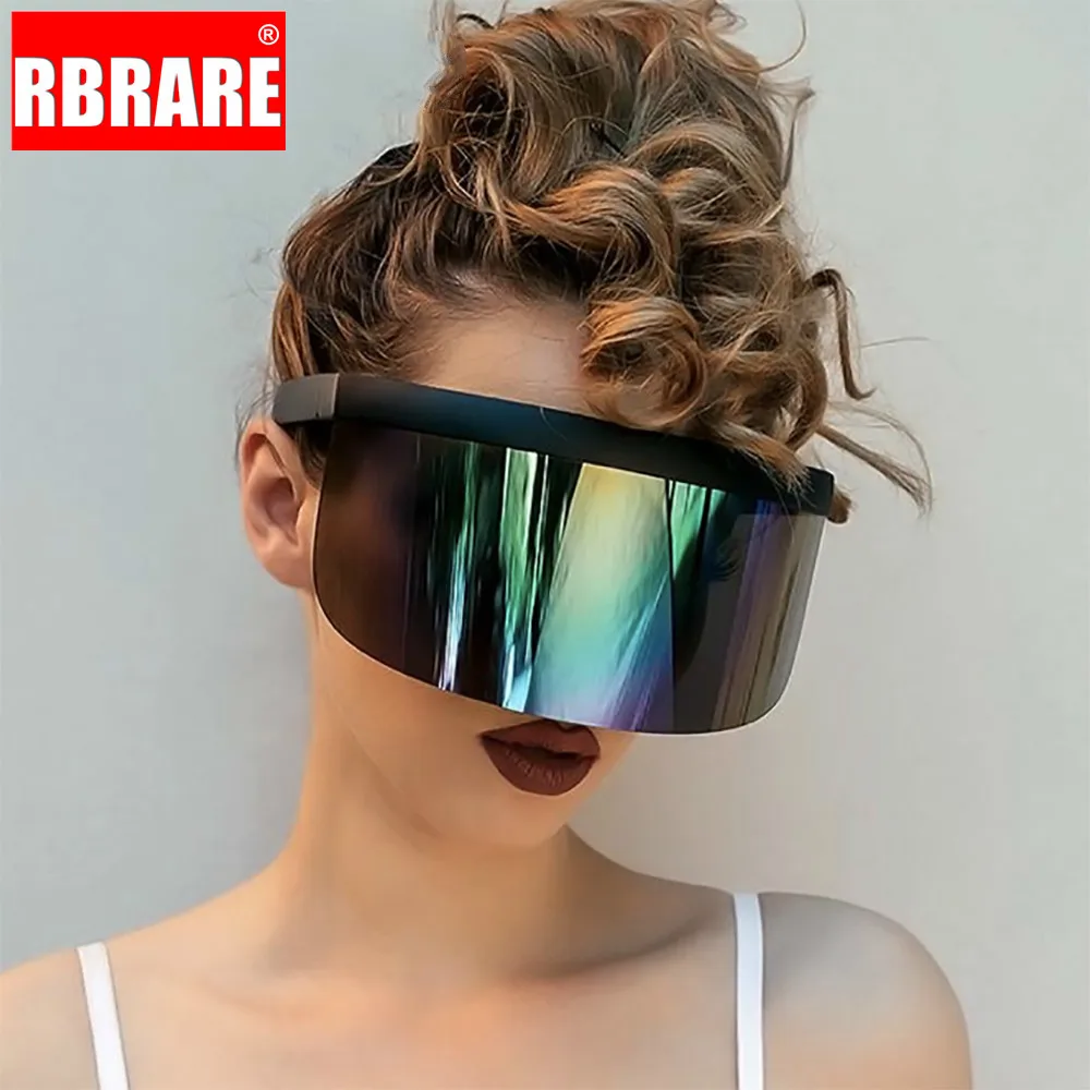 RBRARE козырек Солнцезащитные очки зеркальная большая коробка антишпионская шляпа