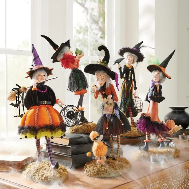 

2021 New Halloween Witch Doll Office Bedroom Desktop Charming Doll Decoration Ornaments Home Decoration Accessories