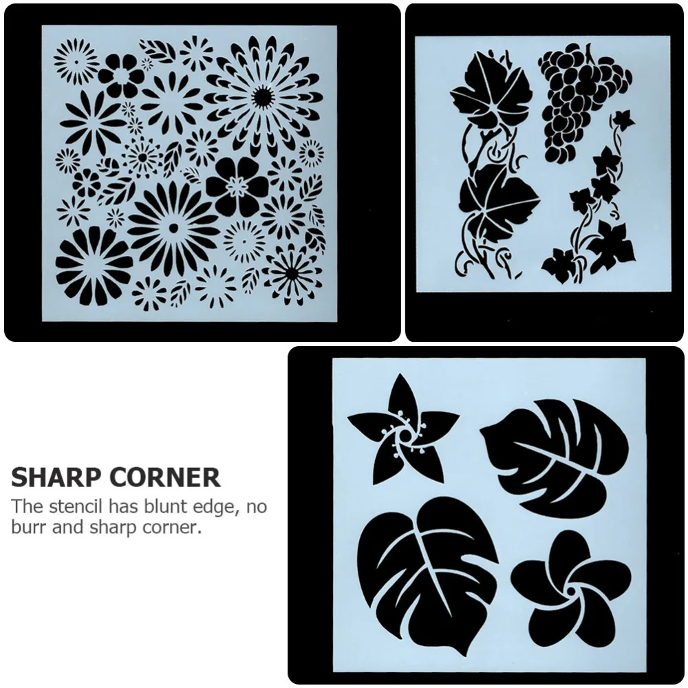 

18pcs Flower Stencil Spring Summer Stencil Template Drawing Template for Craft
