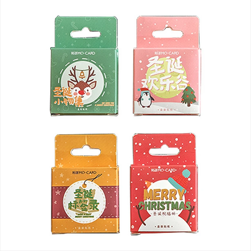 

45 Pcs/box Christmas series paper sticker DIY decoration stickers diary photo album scrapbooking planner label stickers