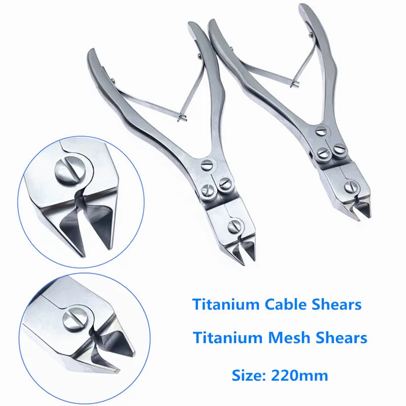 Orthopaedic titanium cage shear cutter mesh scissors double joint steel wire cutter Training Tools Veterinary Instruments