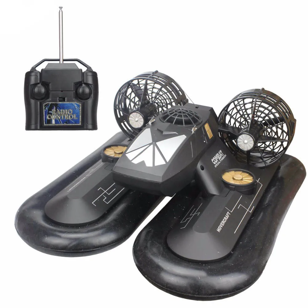 Black Foam Box RC лодка на воздушной подушке амфибия транспорт док 6CH Дистанционное управление на воздушной подушке лодки Высокая моделирования электронные игрушки для хобби - Цвет: Black Foam Box