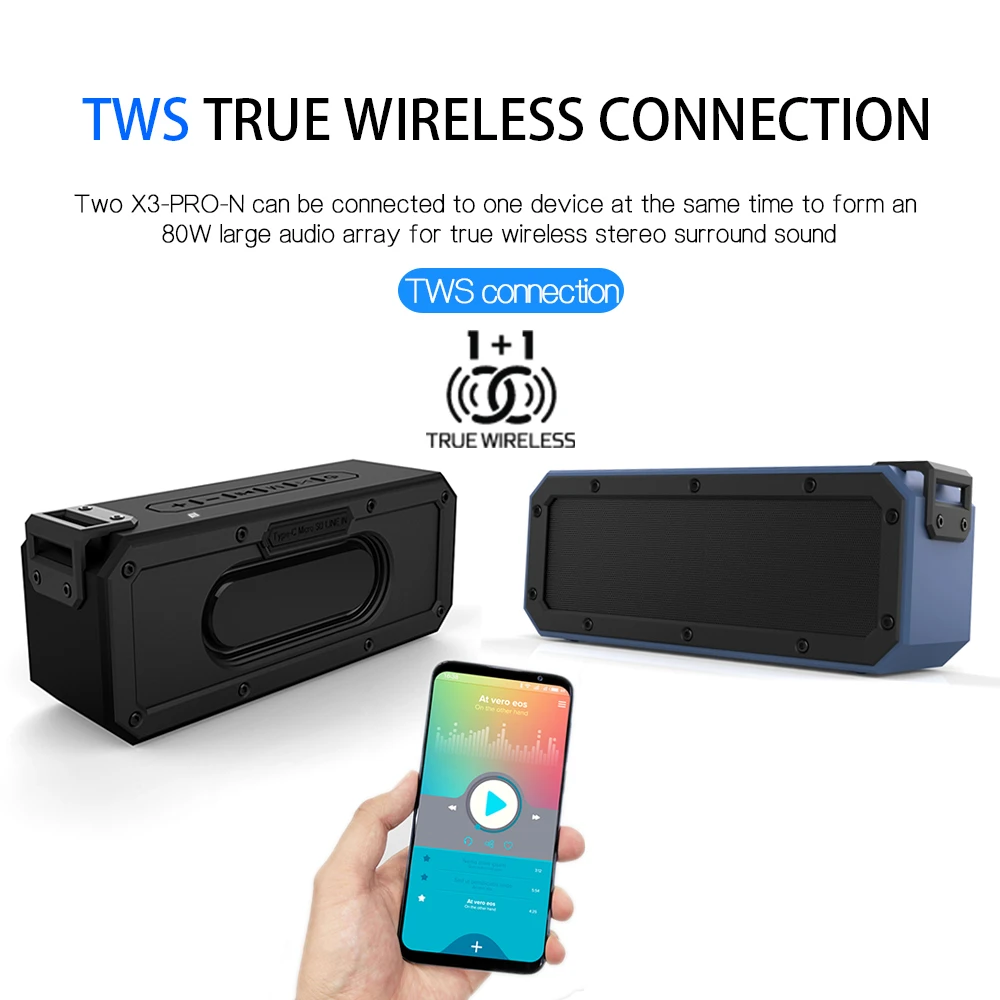 Cyboris 40 Вт 6600 мАч портативный открытый IP67 Водонепроницаемый NFC Сабвуфер стерео TWS беспроводной Bluetooth динамик тип-c аудио DSP звук
