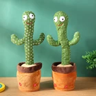 Танцующие игрушки-кактусы говорящие электронные плюшевые игрушки вращающийся пение танцор говорящая Новинка смешная музыка люминесцентные подарки Bluetooth