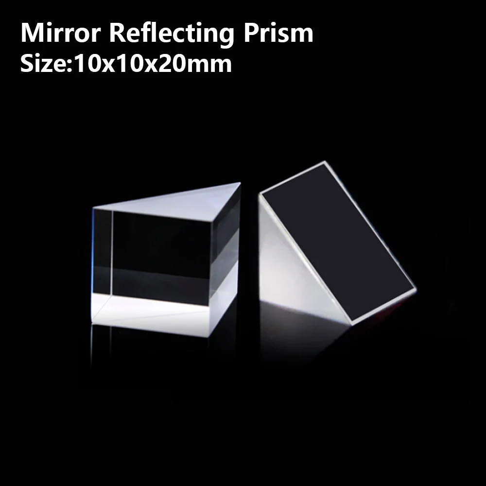 

Mirror Reflecting prism Isosceles right angle optical glass visual angle Detection prism Reflecting slope 90° 10X10X20mm