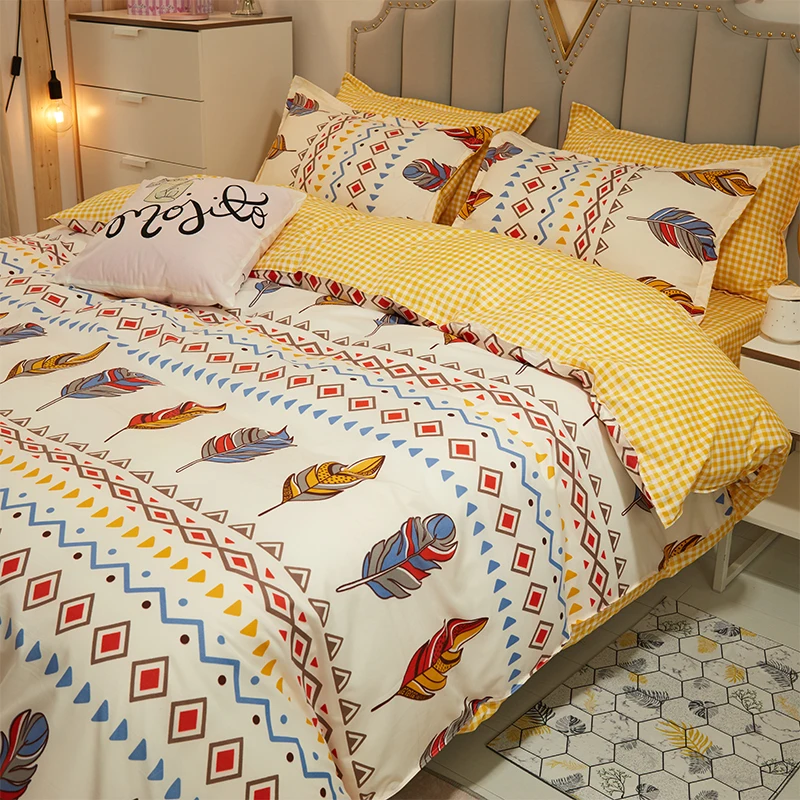 Комплекты постельного белья с перьями комплекты двуспального пододеяльником