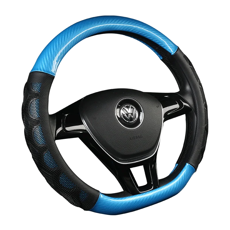 Углеродное волокно автомобильный кожаный чехол на руль ручной работы для hyundai Kona