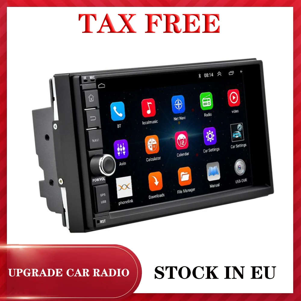 Автомагнитола MP5 2 Din Bluetooth HD 7-дюймовый сенсорный экран стерео 12 В FM мощность ISO Aux