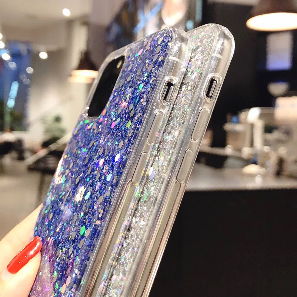 Блестящая с кристаллами, прозрачная, для телефона чехол для samsung A6, A8, A9,, блестящая, блестящая, для Galaxy Note 10, S7, S9, S8, S10 Plus, E, мягкий чехол