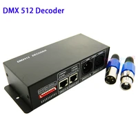 dc 5v 12v 24v rgb 3ch dmx 512 decoder led strip light controller dmx to pwm rgb stage lamp 3 channel8a dmx512 decoder dimmer