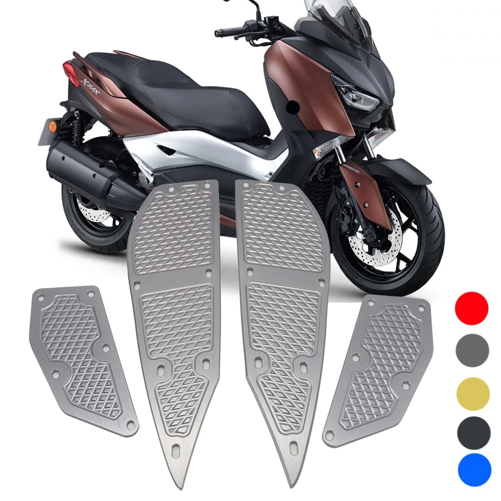 titanium Для YAMAHA XMAX X-MAX 300 XMAX 250- аксессуары для мотоциклов XMAX Pad XMAXCNC новая ножная накладка педаль из алюминиевого сплава - Цвет: titanium