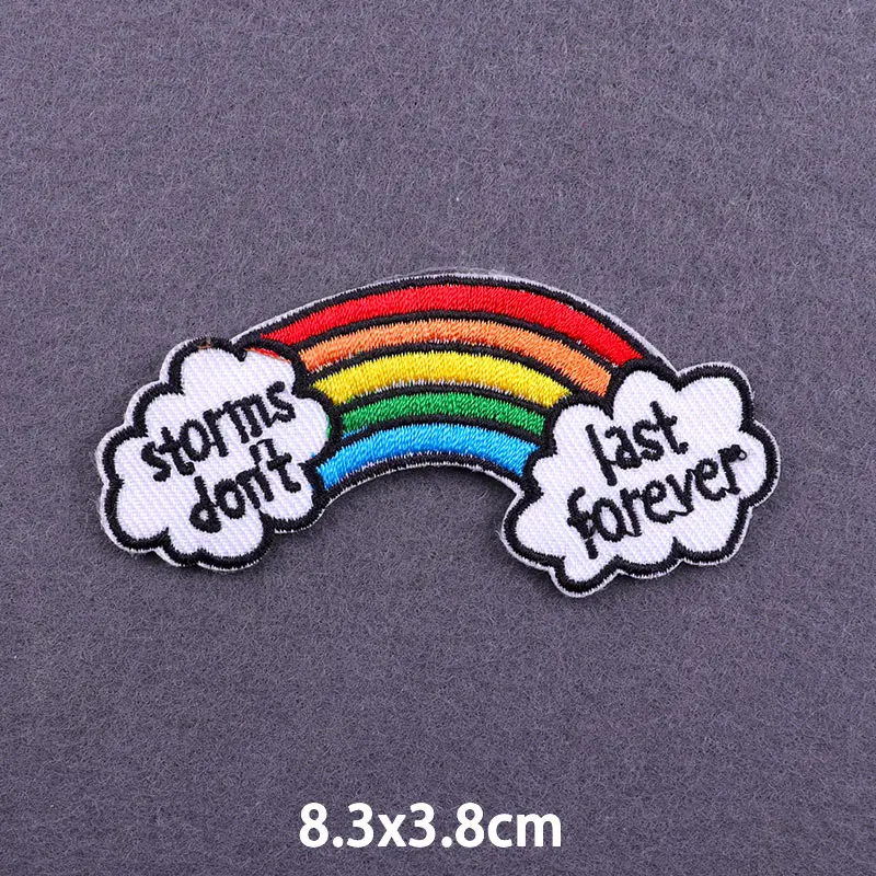 Мультяшные аппликации с надписью Love вышитые нашивки для одежды термоклейкие