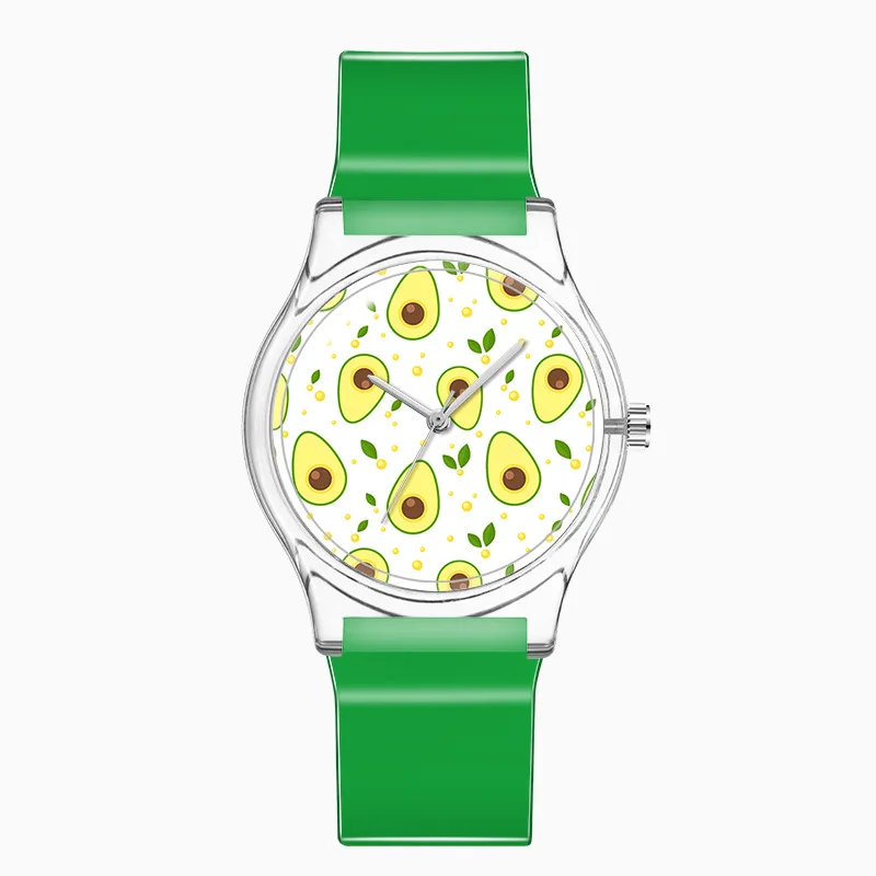 

Korean student watch temperament simple female watch strawberry fruit gift children waterproof watch