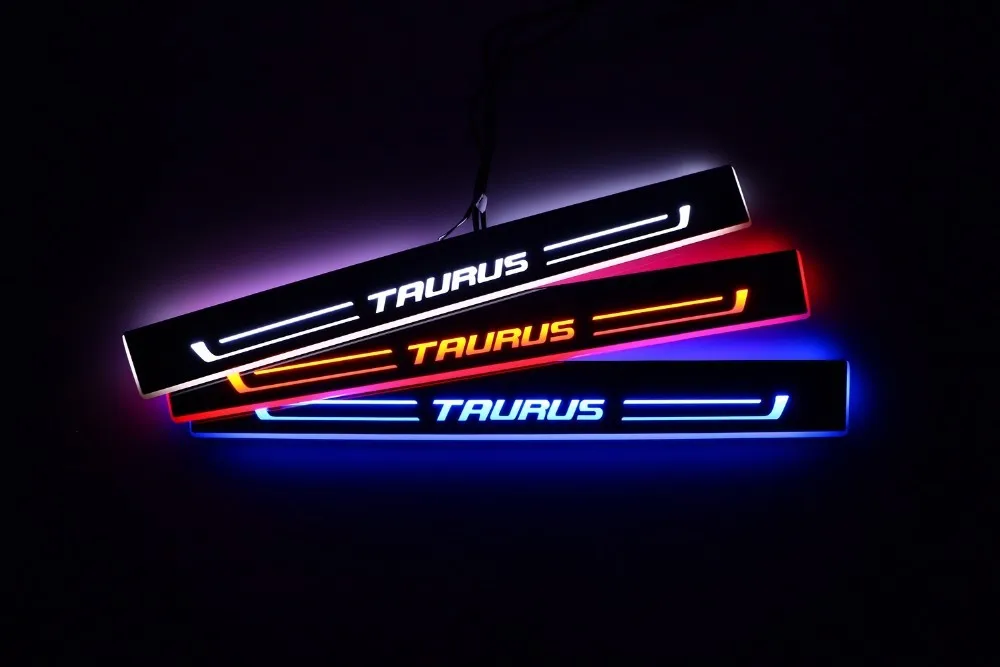 

Бесплатная Экспресс доставка, светодиодные накладки на порог двери, декоративные фары, накладки на планку для ford taurus