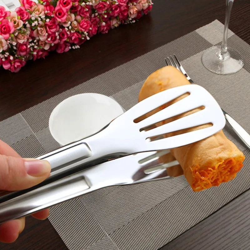 

High Quality Stainless Steel Bread Food Tongs Buffet-type Barbecue Tongs Pastry Clamp Bread Clip Kitchen Utensils