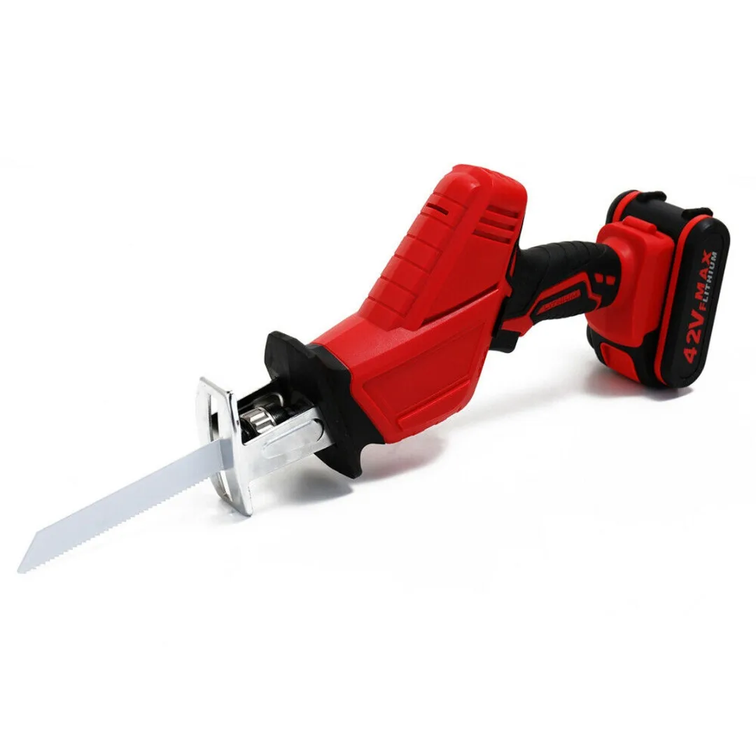 42VF Cordless Reciprocating Chainsaw Outdoor Saber Saw Electric Wood Metal Saw Blades Battery Power Woodworking Power Tool