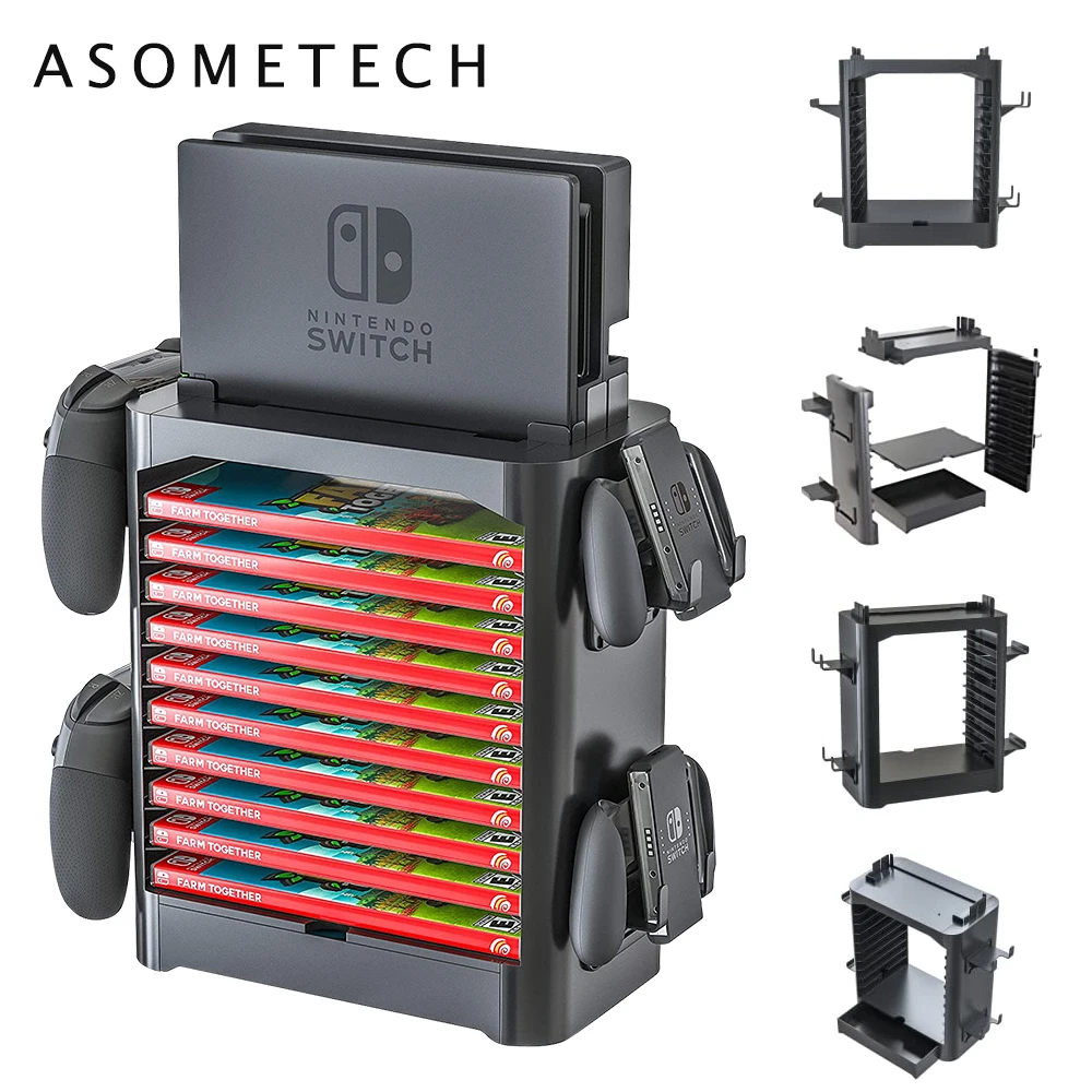 

Multi-Function Storage Bracket For Nintend Swithc Console Storage Stand Holder Tower for Nintendoswitch Game CD Disc Controller