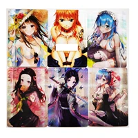 9pcsset acg one piece nami rem demon slayer kamado nezuko sexy girls hobby collectibles game anime collection cards