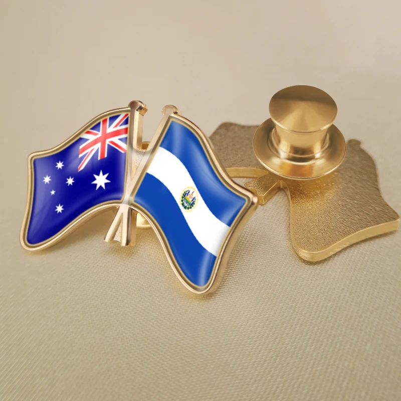 Австралия и Сальвадор перекрестные двойные искусственные броши | Украшения