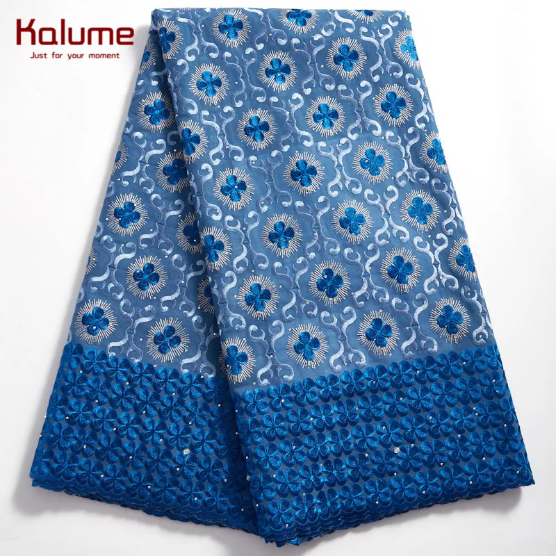 

Kalume African Lace Fabric High Quality Nigerian Cotton Lace Fabric Stone Swiss Voile Lace In Switzerland For Dress Party H2332