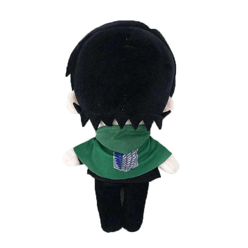 Mu&ntilde;eco de peluche de ataque a los Titanes, almohada de felpa suave de 20cm, de Anime, accesorios para Cosplay de mu&ntilde;ecas Mikasa Ackerman-3