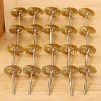 20pcs 22mm brass copper wire wheel brushes rotary polish tool power die grinder accessories