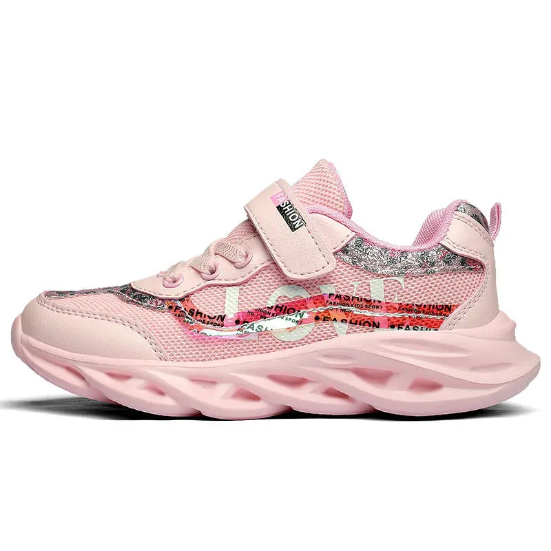 

Girls Spring and Autumn 2021 New Breathable Mesh Shoes Children's Sports Shoes Baby Deodorant Lightweight Shoes Tide