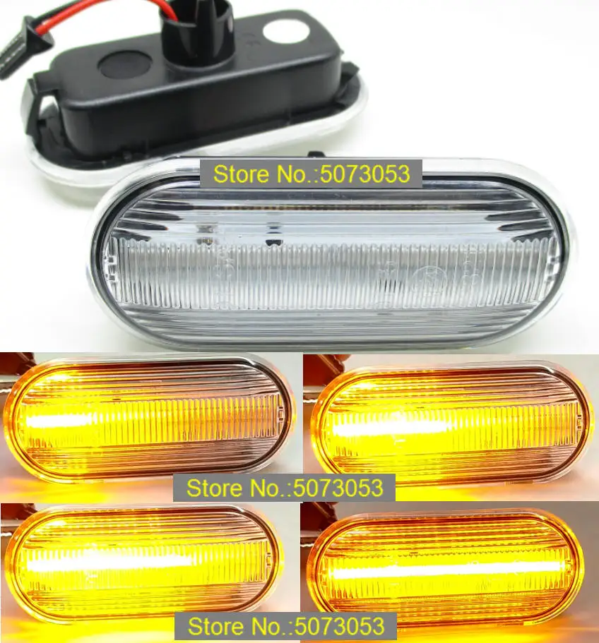 2 шт. светодиодный динамический боковой маркер указатель поворота светильник