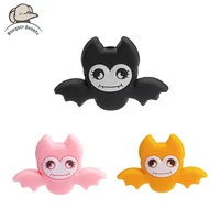 5pcs food grade silicone beads bat shape baby nursing teething beads bpa free silicone dummy baby pacifier chain diy accessories