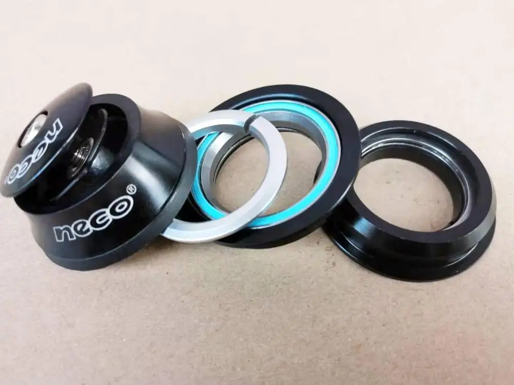 

Neco Bicycle Headset MTB 44-44mm ZS44 EC44 CNC 1 1/8"-1 1/2" Straight Tube Frame to Tapered Tube Fork 1.5 Adapter Headset parts