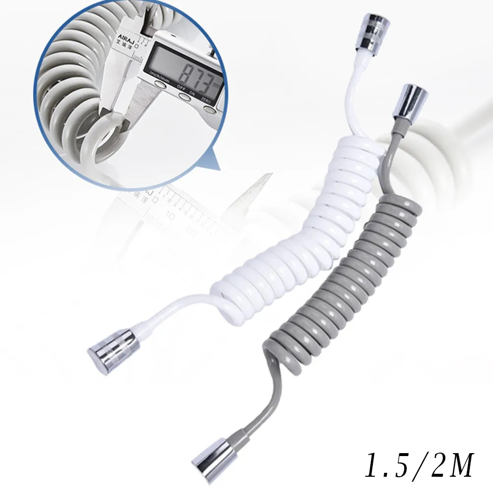 

1PC 1.5M/2M Telephone Line Shower Hose Spring Flexible Water Plumbing Bathroom Shower Head Accessories