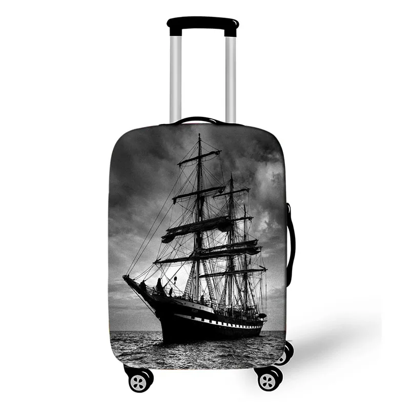 18-32 Inch Sailboat Trolly Suitcase Protective Cover Elastic Sea Luggage Cover Bagage Case Bag Dust-proof Travel Accessories